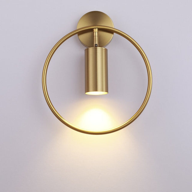 Design Circle Wall Bedside Lamp in Bronze or Black
