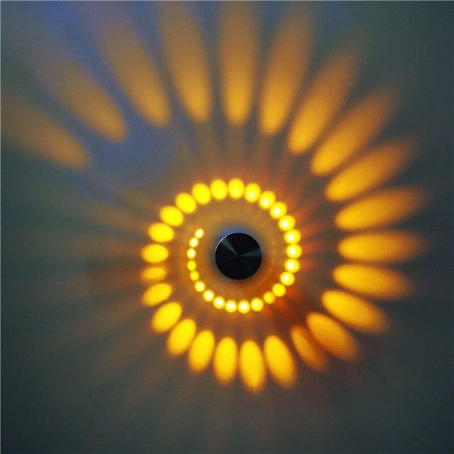 Minimalist Spiral Wall Bedside Lamp with LED Touch Control