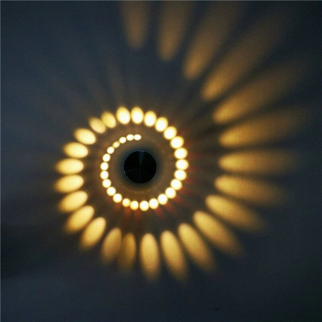 Minimalist Spiral Wall Bedside Lamp with LED Touch Control