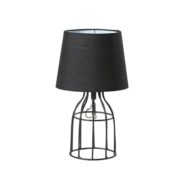 Black Metal Retro Bedside Lamp with Vintage Industrial Design
