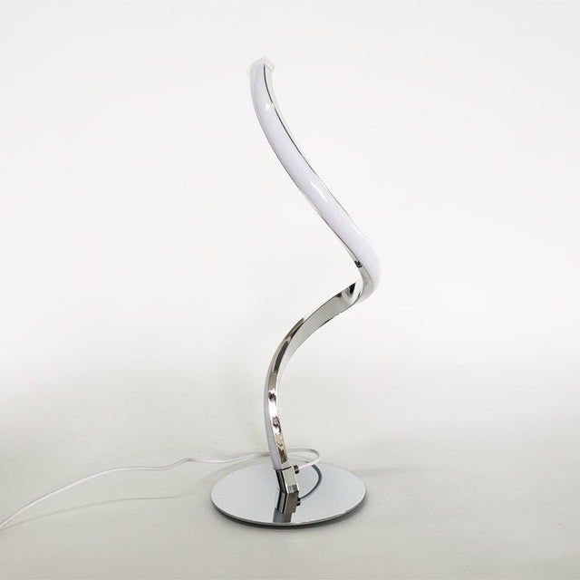 Design Spiral Bedside Lamp in Modern Aluminium Style