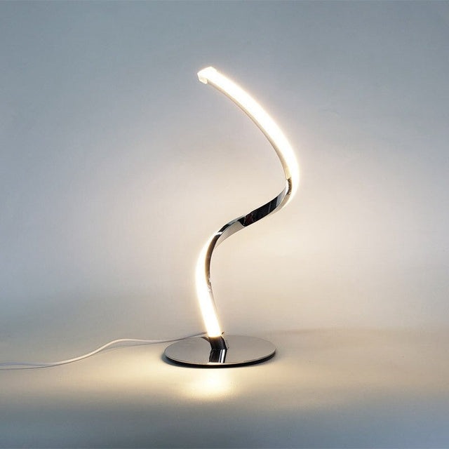 Design Spiral Bedside Lamp in Modern Aluminium Style