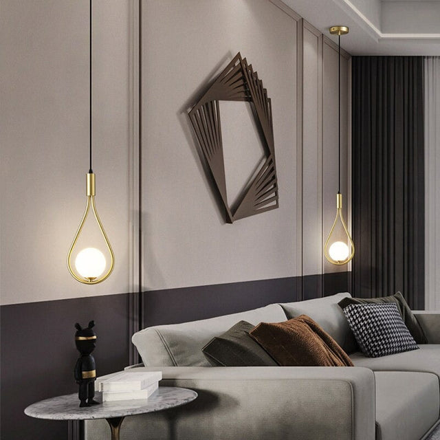 Brass Hanging Bedside Lamp with Modern Design and Style