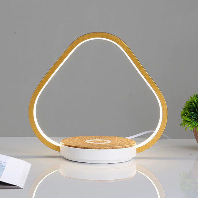 Touch-Sensitive Bedside Lamp with Wireless Charger and LED