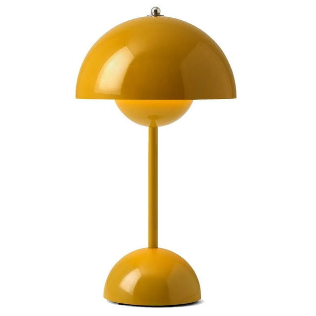 Vintage Mushroom Bedside Lamp with Metal Structure