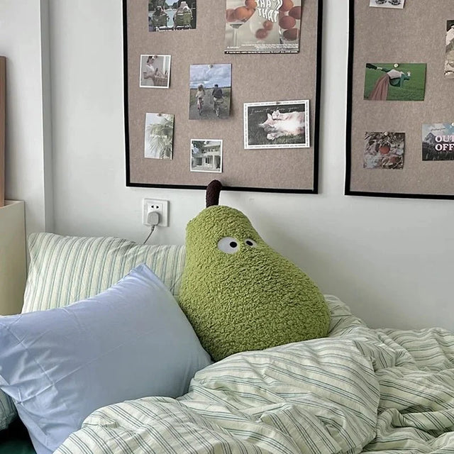 Large Plush Pear Sofa Cushion for Cozy Bedroom Decor