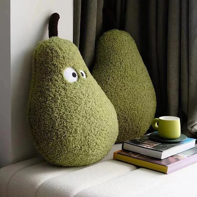Large Plush Pear Sofa Cushion for Cozy Bedroom Decor