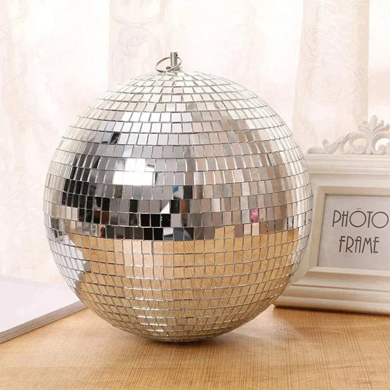 Large Shimmering Disco Party Ball Glass Modern Decor