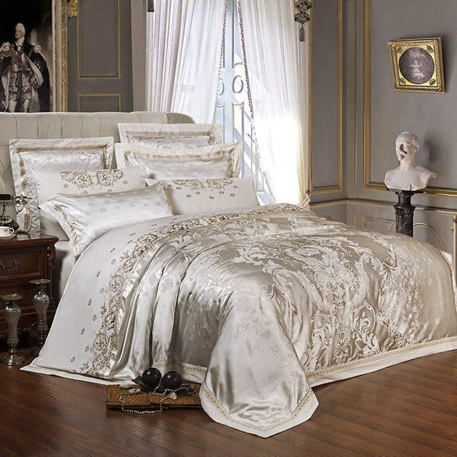 Laroux Luxe Duvet Cover Set (Egyptian Cotton Sateen, 500 TC)