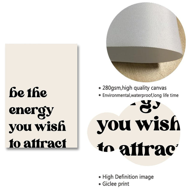 Law of Attraction Manifestation Posters - Modern Canvas Art