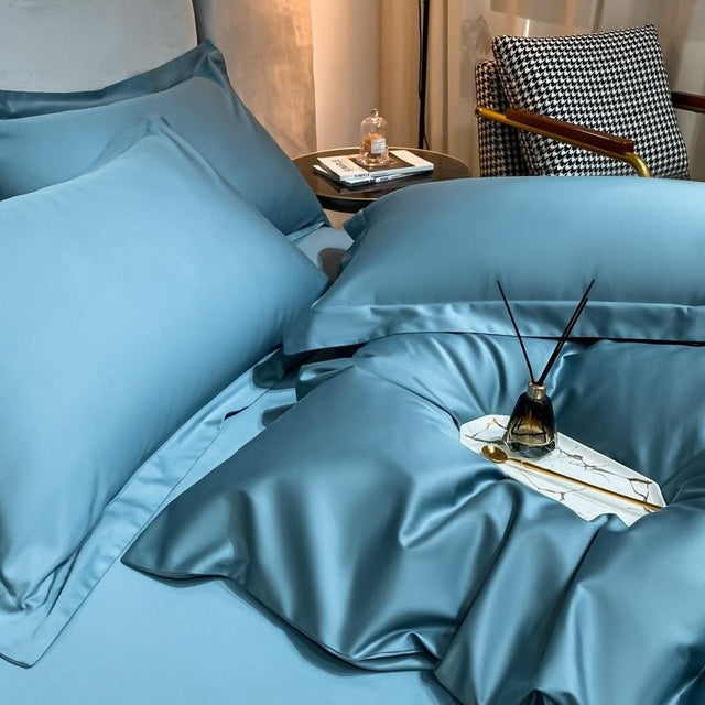 Light Blue Super Hero 1000 TC Duvet Cover Set – Ultra-Soft Egyptian Cotton with Sateen Finish