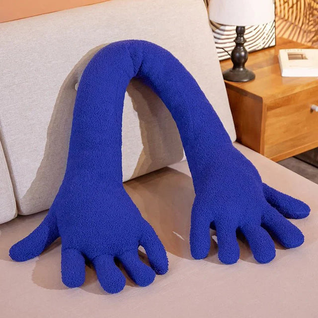 Long Arm & Hand Plush Cushion - Soft Velvet Fun Decor