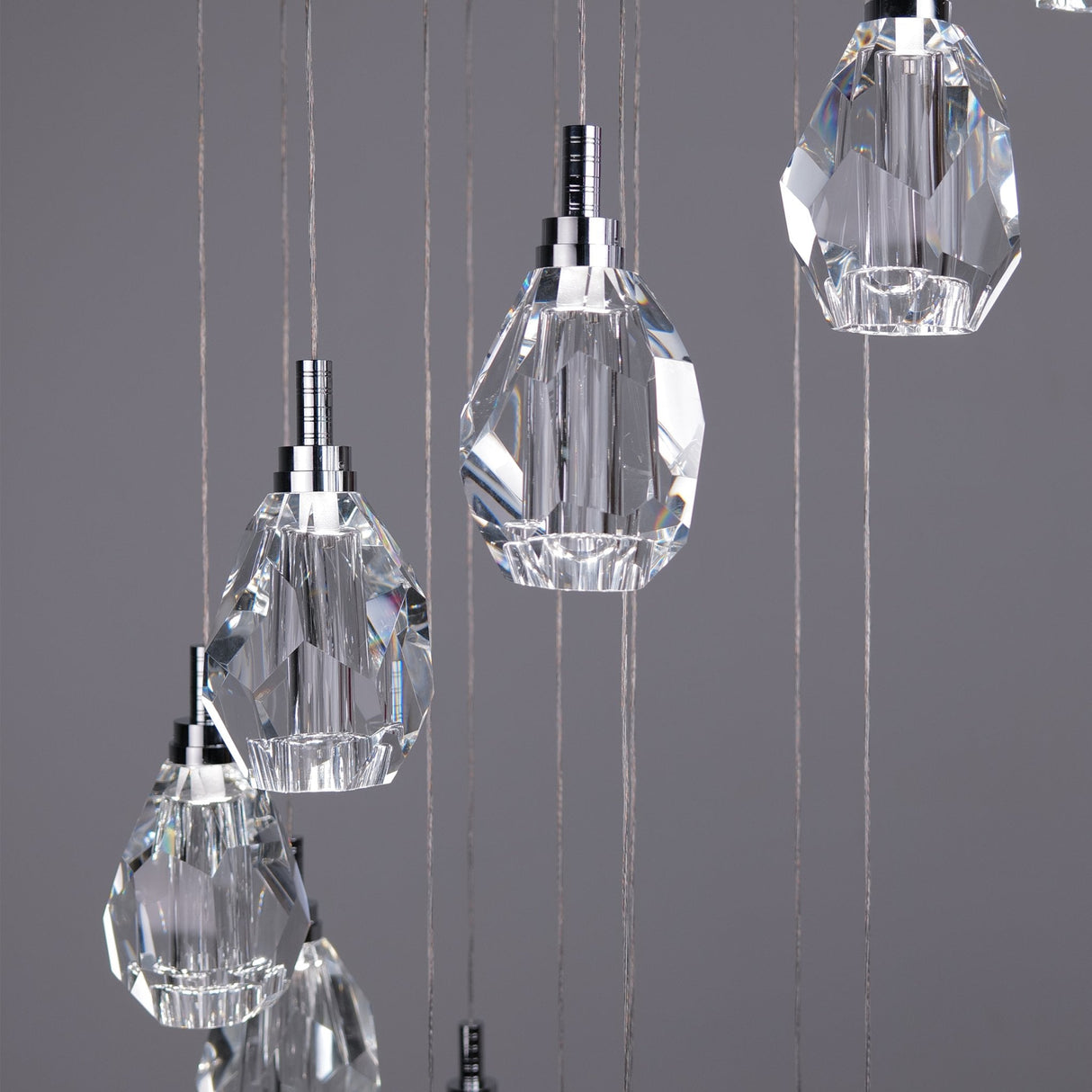 Luxe Light Crystals Chandelier – Luxury Dimmable Crystal Ceiling Light