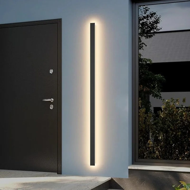 Linear Black Minimalist Led Outdoor Wall Light Dimmable IP65