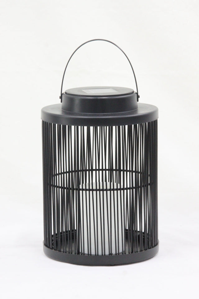 Solar-Powered Woven Lantern – Rustic and Weather-Resistant Design