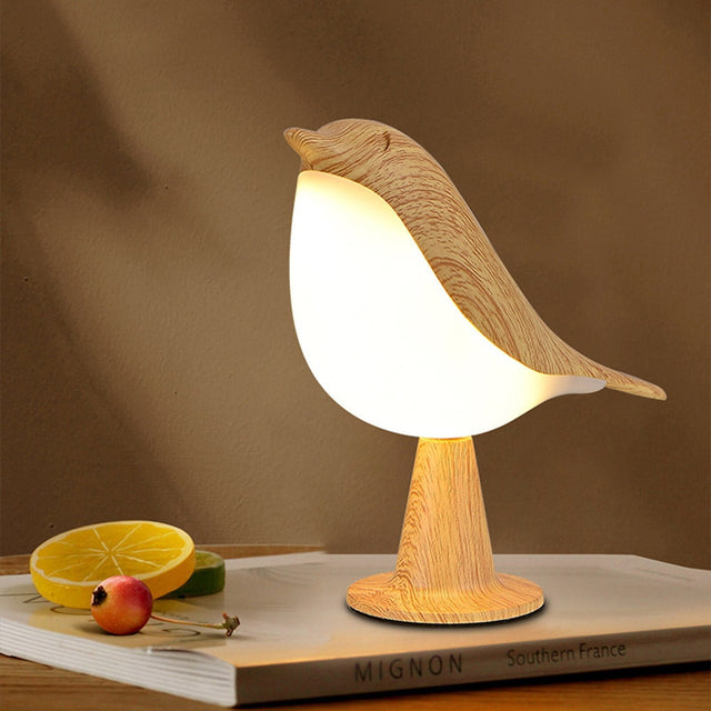 Elegant Bird Lamp – Modern LED Design with Fabric Shade