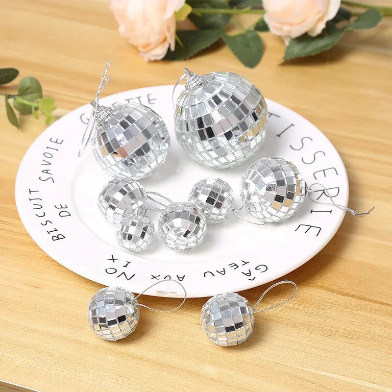 Mini Rotating Mirrored Glass Disco Balls for Parties