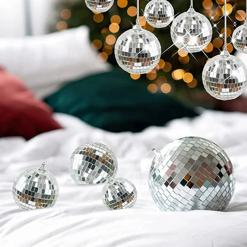 Mini Rotating Mirrored Glass Disco Balls for Parties