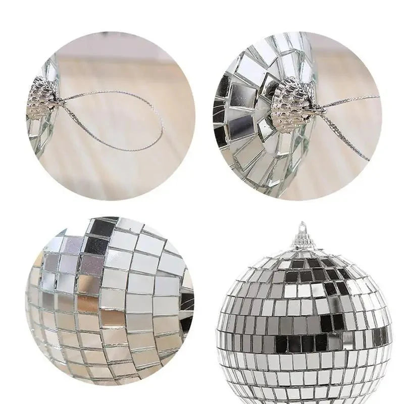 Mini Rotating Mirrored Glass Disco Balls for Parties
