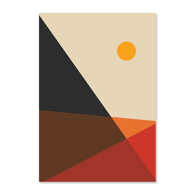 Modern Abstract Graphic Shape Canvas Wall Art Poster Print