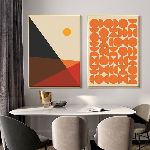 Modern Abstract Graphic Shape Canvas Wall Art Poster Print