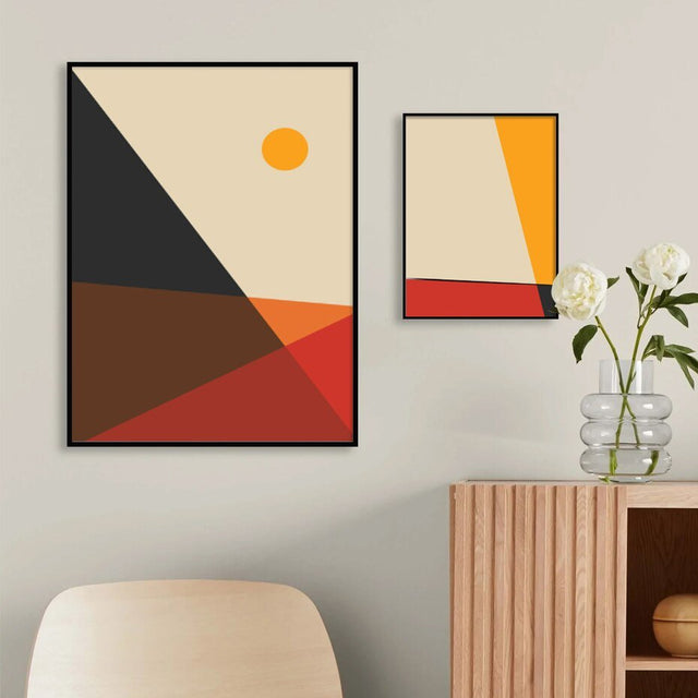 Modern Abstract Graphic Shape Canvas Wall Art Poster Print