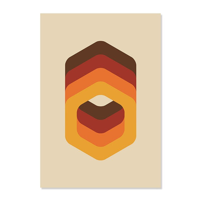 Modern Abstract Graphic Shape Canvas Wall Art Poster Print