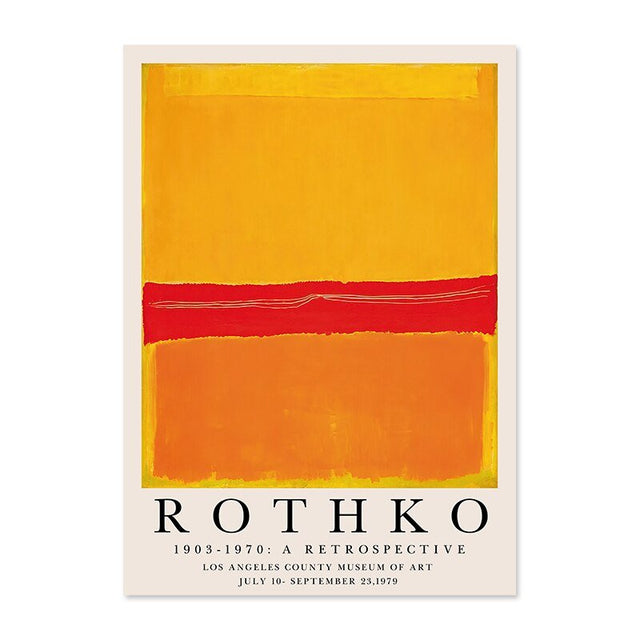 Modern Abstract Rothko Wall Art Posters - Unframed Canvas Print