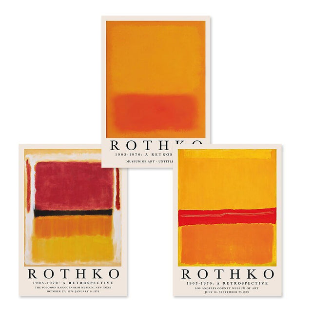 Modern Abstract Rothko Wall Art Posters - Unframed Canvas Print