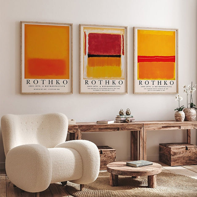 Modern Abstract Rothko Wall Art Posters - Unframed Canvas Print