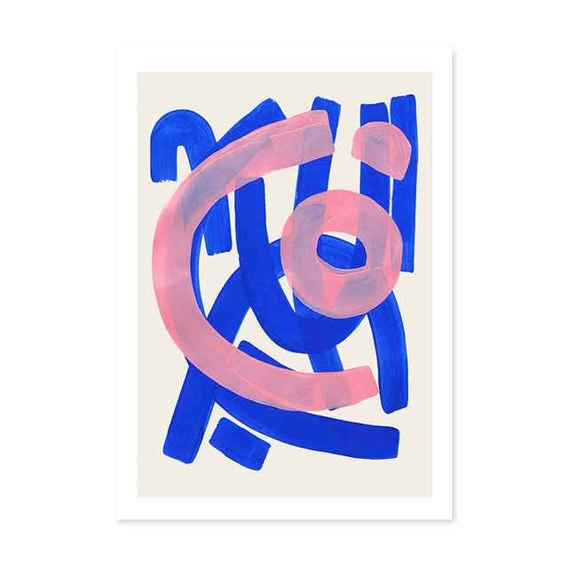 Modern Abstract Watercolour Wall Art Canvas Poster Print