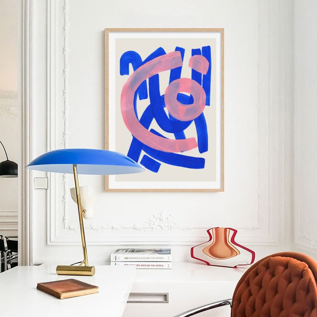 Modern Abstract Watercolour Wall Art Canvas Poster Print