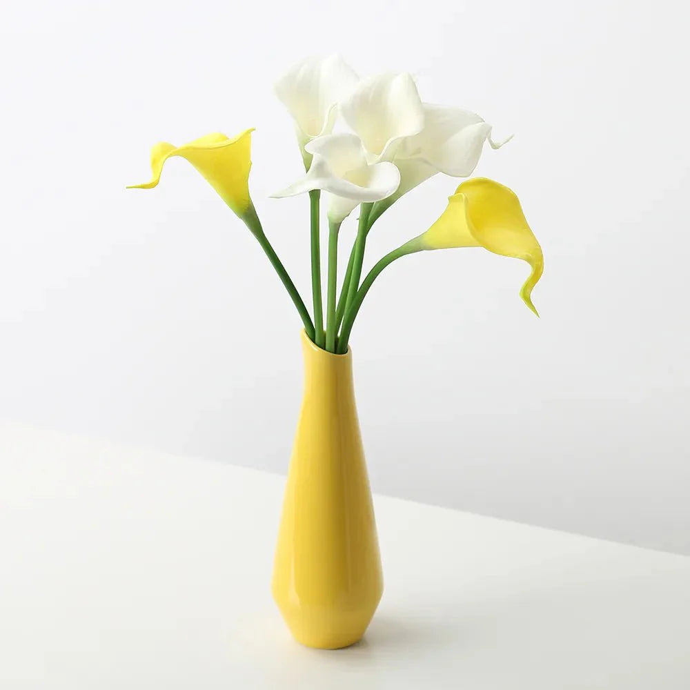 Modern Bright Solid Colour Porcelain Vase for Home Decor