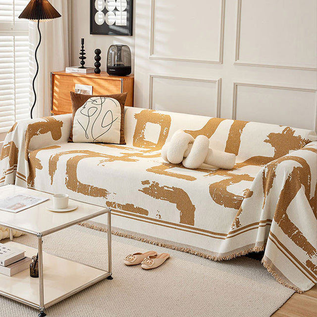 Monochrome Chic Sofa Cover - Modern, Stylish & Durable Sofa Protection