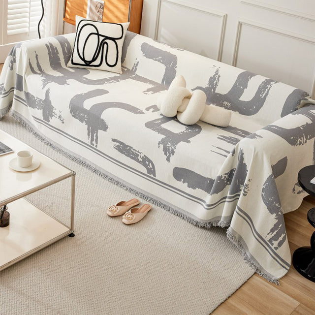 Monochrome Chic Sofa Cover - Modern, Stylish & Durable Sofa Protection
