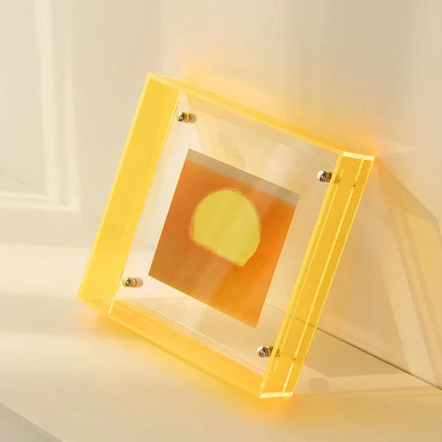 Floating Acrylic Picture Frame with Vibrant Translucent Design