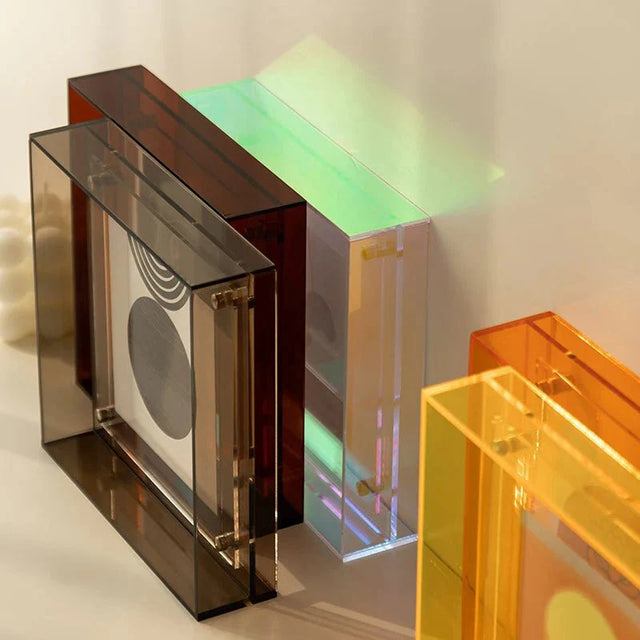 Floating Acrylic Picture Frame with Vibrant Translucent Design