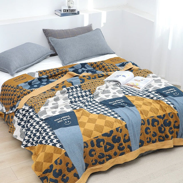 Nordic Boho Cotton Throw Blanket for Cozy Home Decor