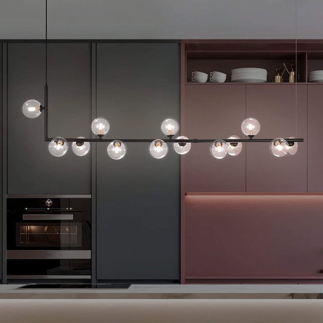 Nordic Bubble Ceiling Light – Modern Glass Globe Pendant for Kitchen & Living Room