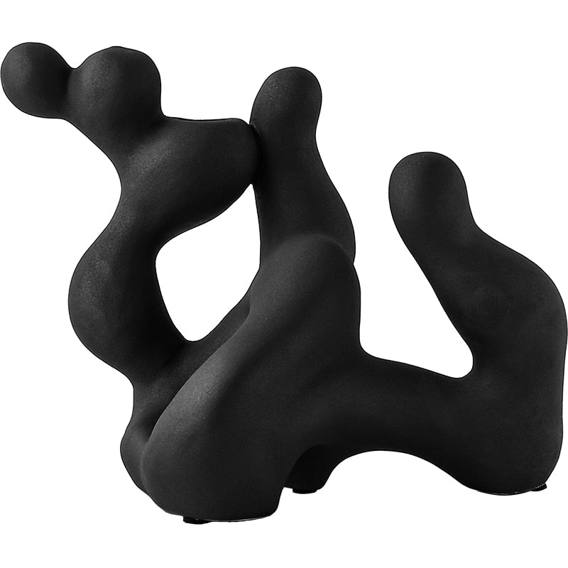 Nordic Ceramic Irregular Candlestick Holder - Modern Style