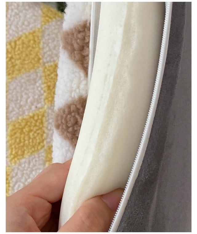 Nordic Chequerboard Diamond Polar Fleece Cushions 40cm