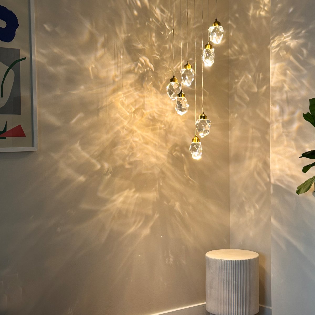 Nordic Crystal Chandelier – Luxury Spiral Glass Pendant Light