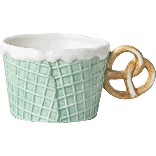 Novelty Cookie Shape Mug & Plate Set - Eco-Friendly Ceramic
