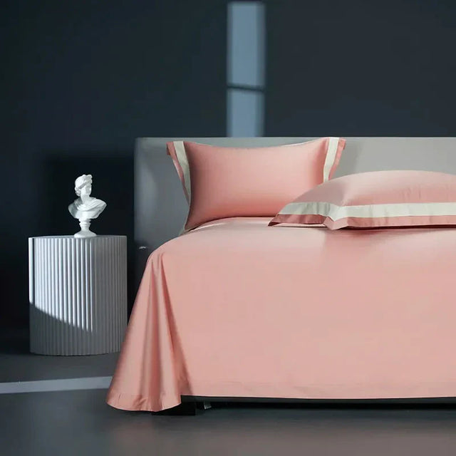 One-Line Duvet Cover Set – 1200 TC Egyptian Cotton with Elegant Border Detail