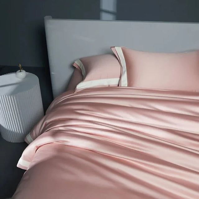 One-Line Duvet Cover Set – 1200 TC Egyptian Cotton with Elegant Border Detail