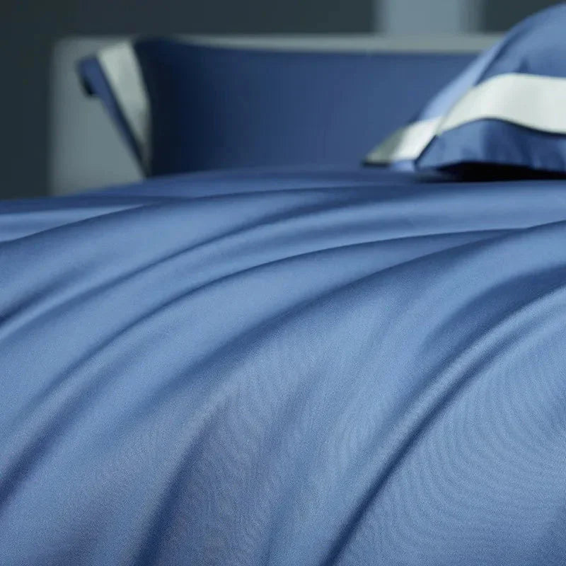 One-Line Duvet Cover Set – 1200 TC Egyptian Cotton with Elegant Border Detail