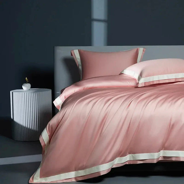 One-Line Duvet Cover Set – 1200 TC Egyptian Cotton with Elegant Border Detail