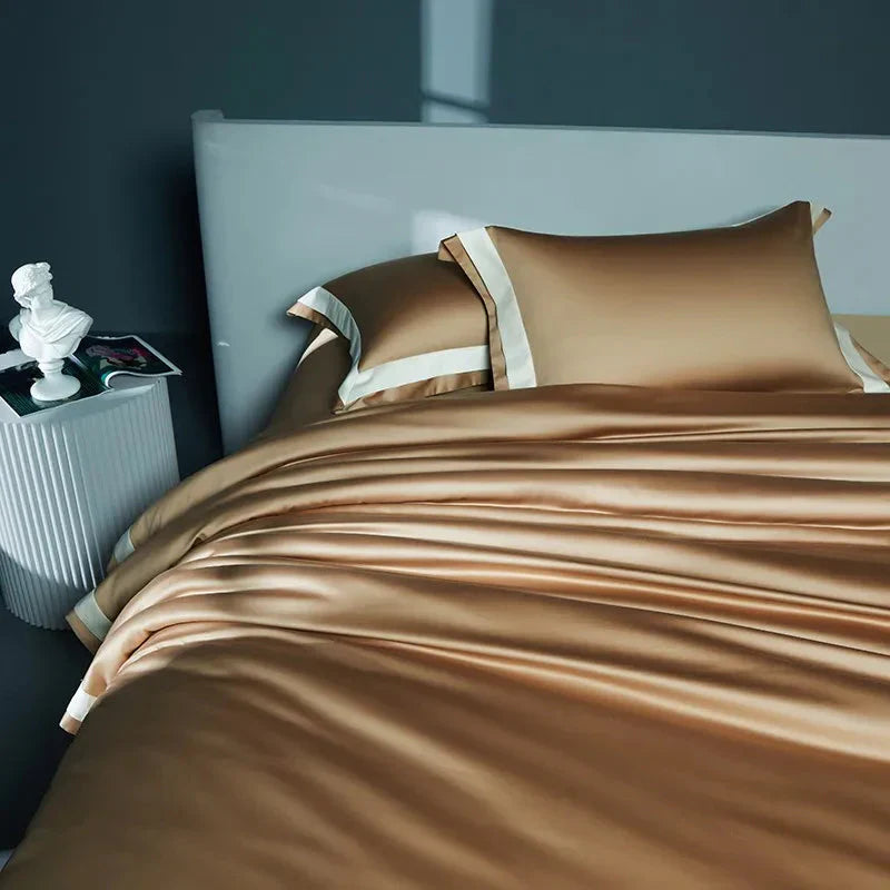 One-Line Duvet Cover Set – 1200 TC Egyptian Cotton with Elegant Border Detail