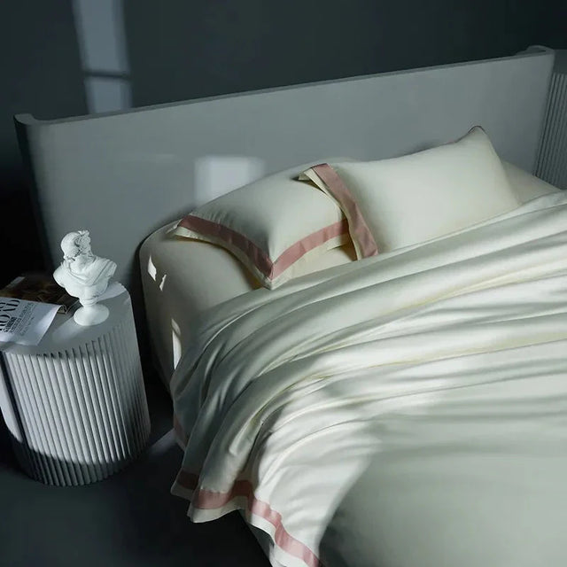 One-Line Duvet Cover Set – 1200 TC Egyptian Cotton with Elegant Border Detail