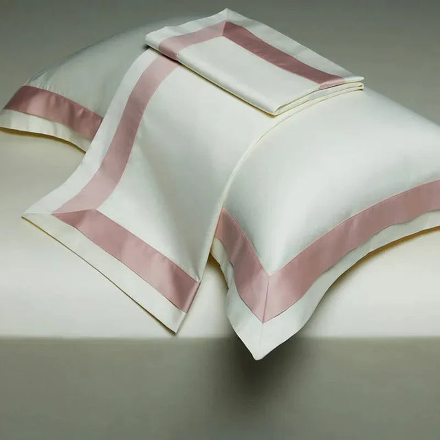 One-Line Duvet Cover Set – 1200 TC Egyptian Cotton with Elegant Border Detail